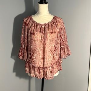 PETTICOAT ALLEY semi see through top. Size M